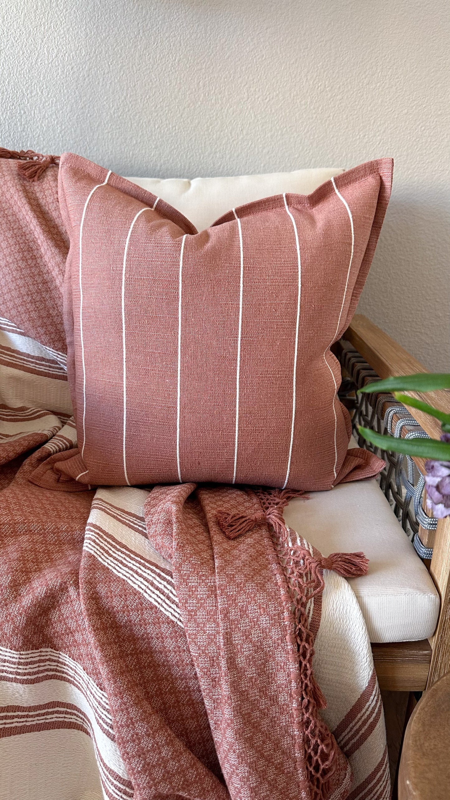 Carina Woven 20” Square Pillow Cover